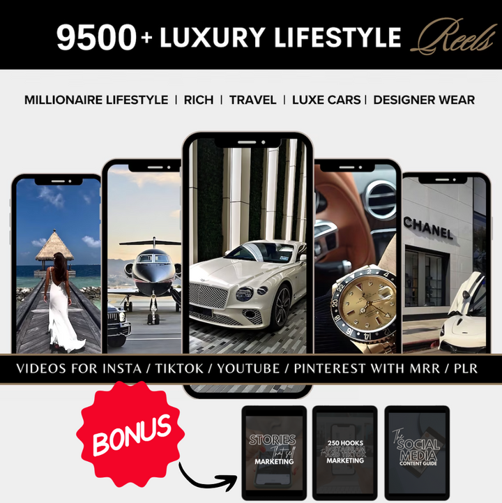 9500+ Faceless Viral Luxury Rich Lifestyle Videos