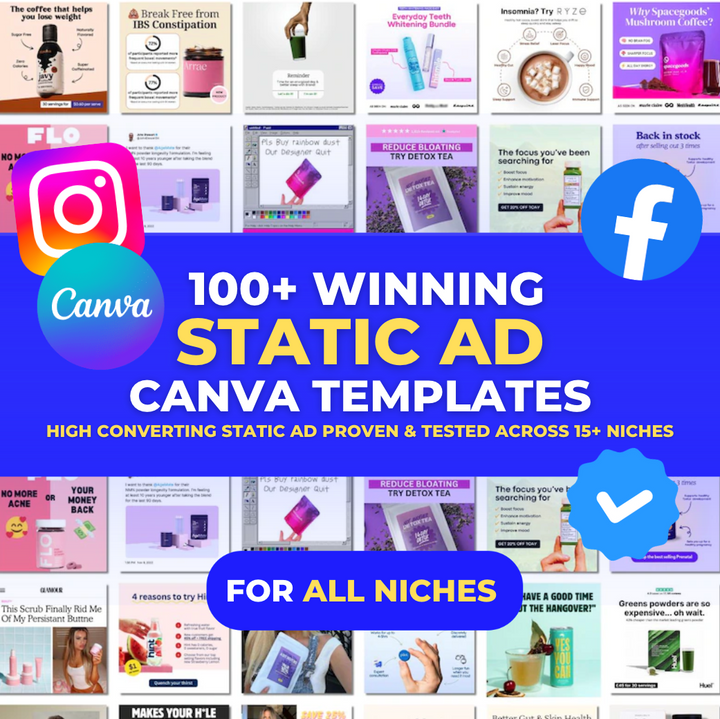 Winning Static Ads Canva Templates, Image Ads Creatives